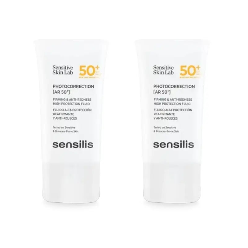 Sensilis Photokorrektur [Ar Spf 50+] Straffendes & Anti-Rötungen Fluid, 2X40 Ml