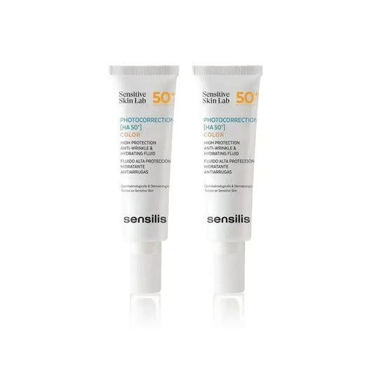 Sensilis Photokorrektur [Ha 50+] Feuchtigkeitsspendende & Anti-Falten Farbe, 2X50 Ml
