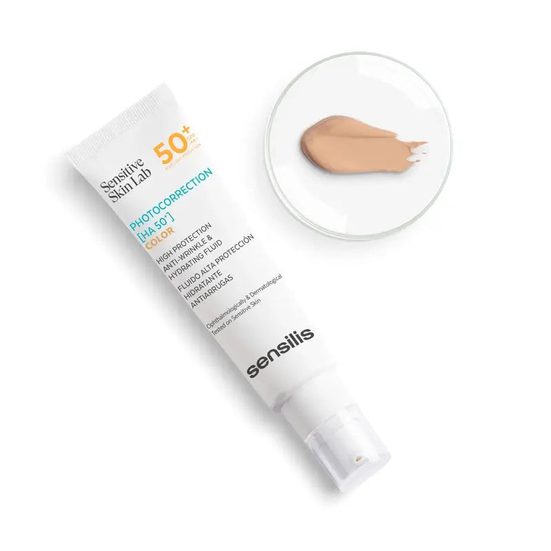 Sensilis Photokorrektur [Ha 50+] Feuchtigkeitsspendende & Anti-Falten Farbe 50Ml