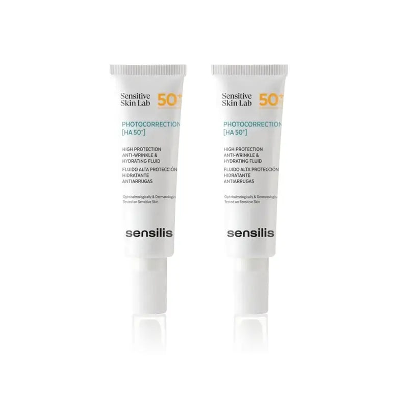 Sensilis Photokorrektur [Ha 50+] Feuchtigkeitsspendend & Anti-Falten, 2X50 Ml