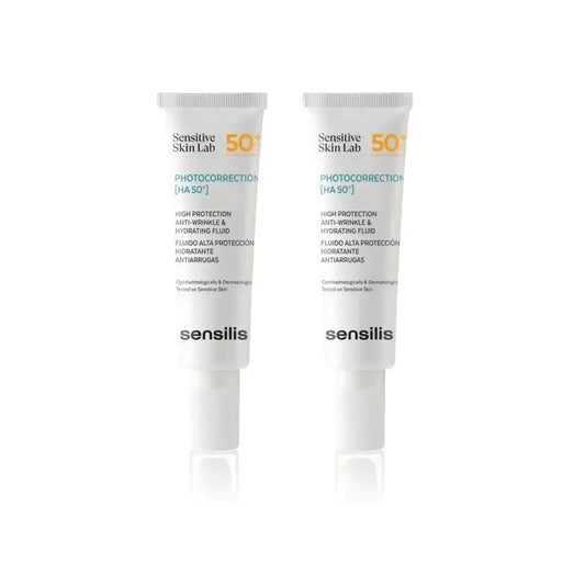Sensilis Photokorrektur [Ha 50+] Feuchtigkeitsspendend & Anti-Falten, 2X50 Ml