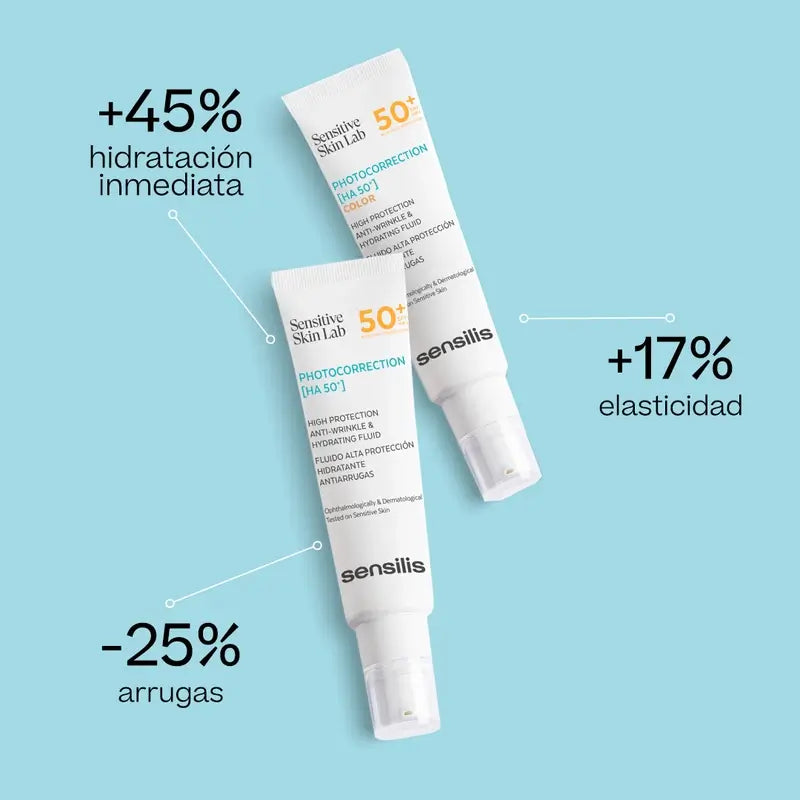 Sensilis Photokorrektur [Ha 50+] Feuchtigkeitsspendende & Anti-Falten-Feuchtigkeitspflege 50Ml
