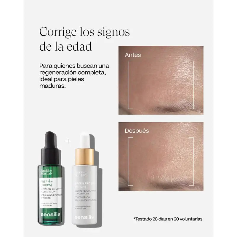 Sensilis Prep4+ Drops Anti-Ageing Exfoliating Accelerating Serum 30 Ml