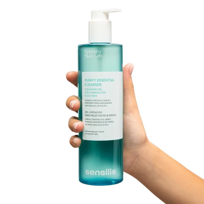 Sensilis Purify Essential Cleanser Reinigungsgel für fettige Haut und Mischhaut 400 ml