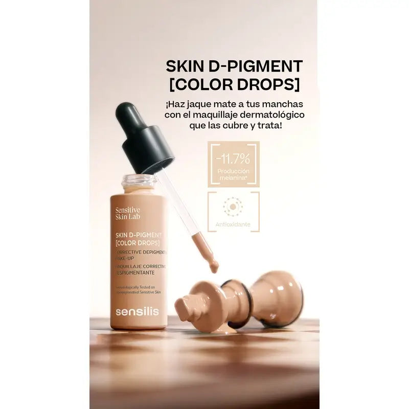 Sensilis Skin D-Pigment Beige Depigmentierender Make-up-Korrektor, 30 ml