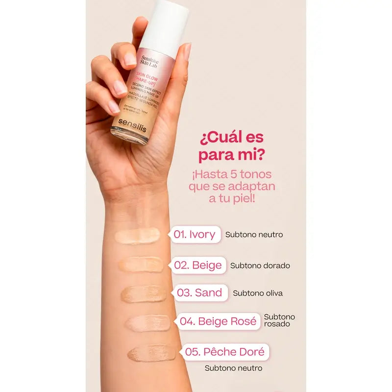 Sensilis Skin Glow Makeup Leuchtendes Makeup - Beige Rosé 04, 30 ml