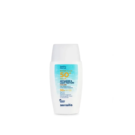Sensilis Wasser Fluid SPF 50+ Anti-Ageing Fluid mit Farbe, 40 ml