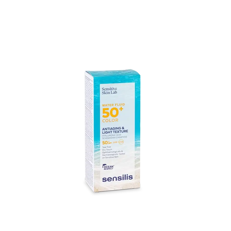 Sensilis Wasser Fluid SPF 50+ Anti-Ageing Fluid mit Farbe, 40 ml