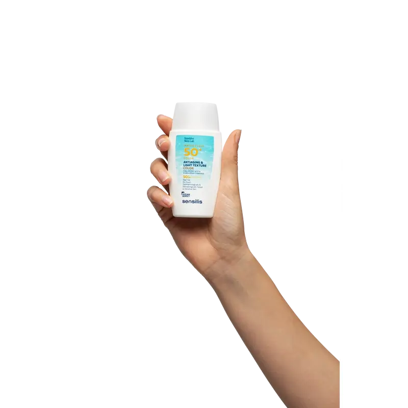 Sensilis Wasser Fluid SPF 50+ Anti-Ageing Fluid mit Farbe, 40 ml