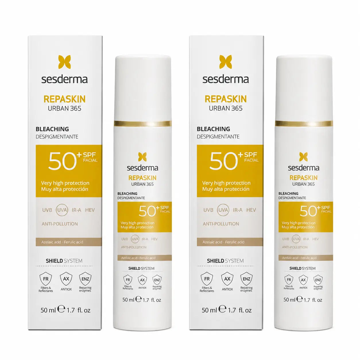 Sesderma Repaskin Urban 365 Depigmentierungscreme LSF 50+ 50 ml, 2er-Pack