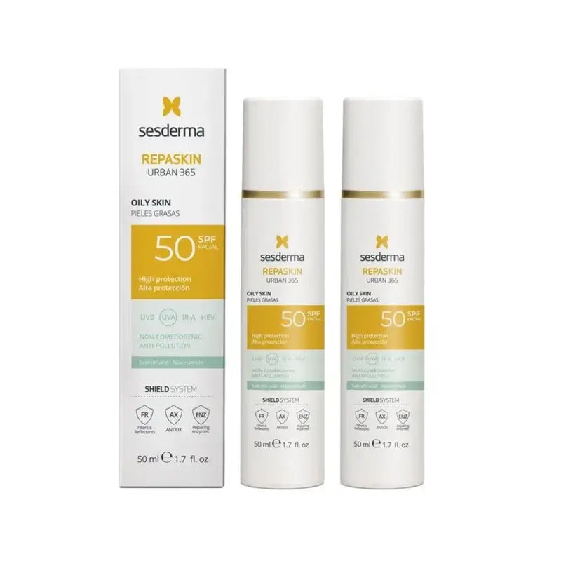 Sesderma Repaskin Urban 365 Fettige Haut, 2X50 Ml