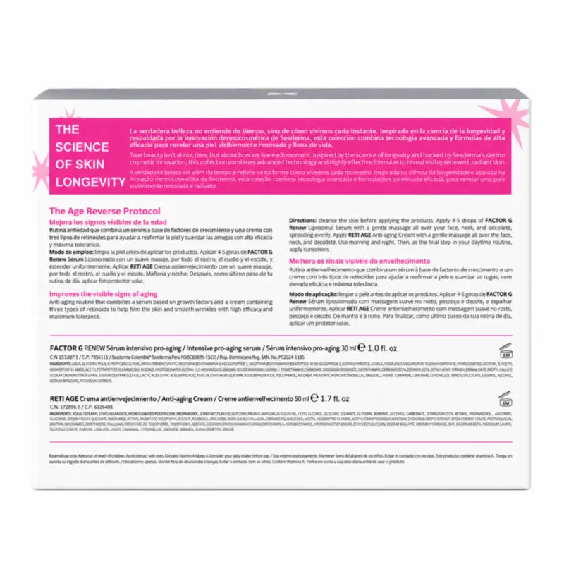 Sesderma The Age Reverse Protocol Pack Retiage Creme + Factor G Serum