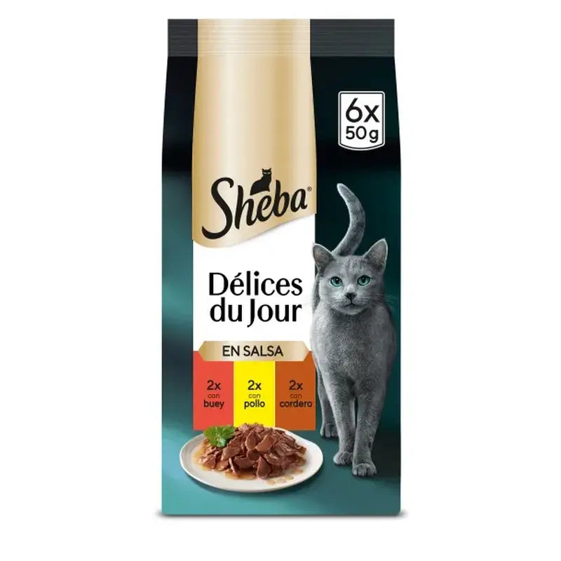 Sheba Delices Du Jour Fleisch für Katzen 12X6X50Gr