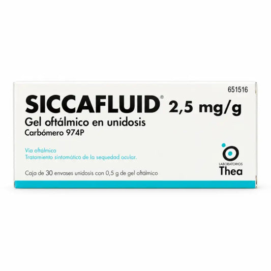 Siccafluid 2,5 mg/g Ophthalmisches Gel 30 Einzeldosis