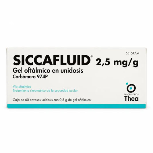 Siccafluid 2,5 mg/g Ophthalmisches Gel 60 Einzeldosis