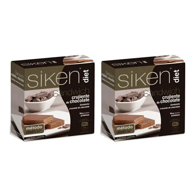 Siken Diät-Schokoladen-Sandwich, 2X6 Einheiten