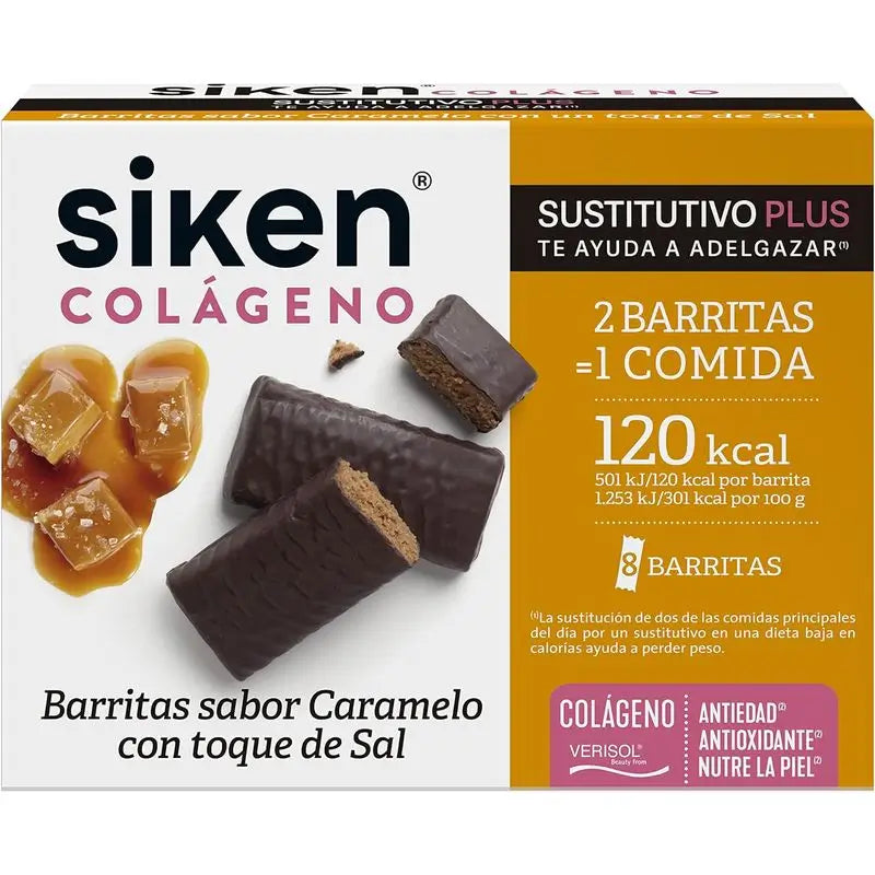 Siken Kollagen-Ersatz Karamell-Riegel, 40 Gramm