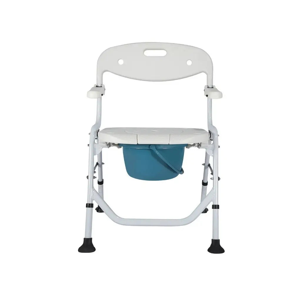 klappbarer Duschstuhl mit Toilette und klappbaren Armlehnen