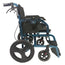 High-End-Transportrollstuhl aus Aluminium mit Polsterung, 46 cm
