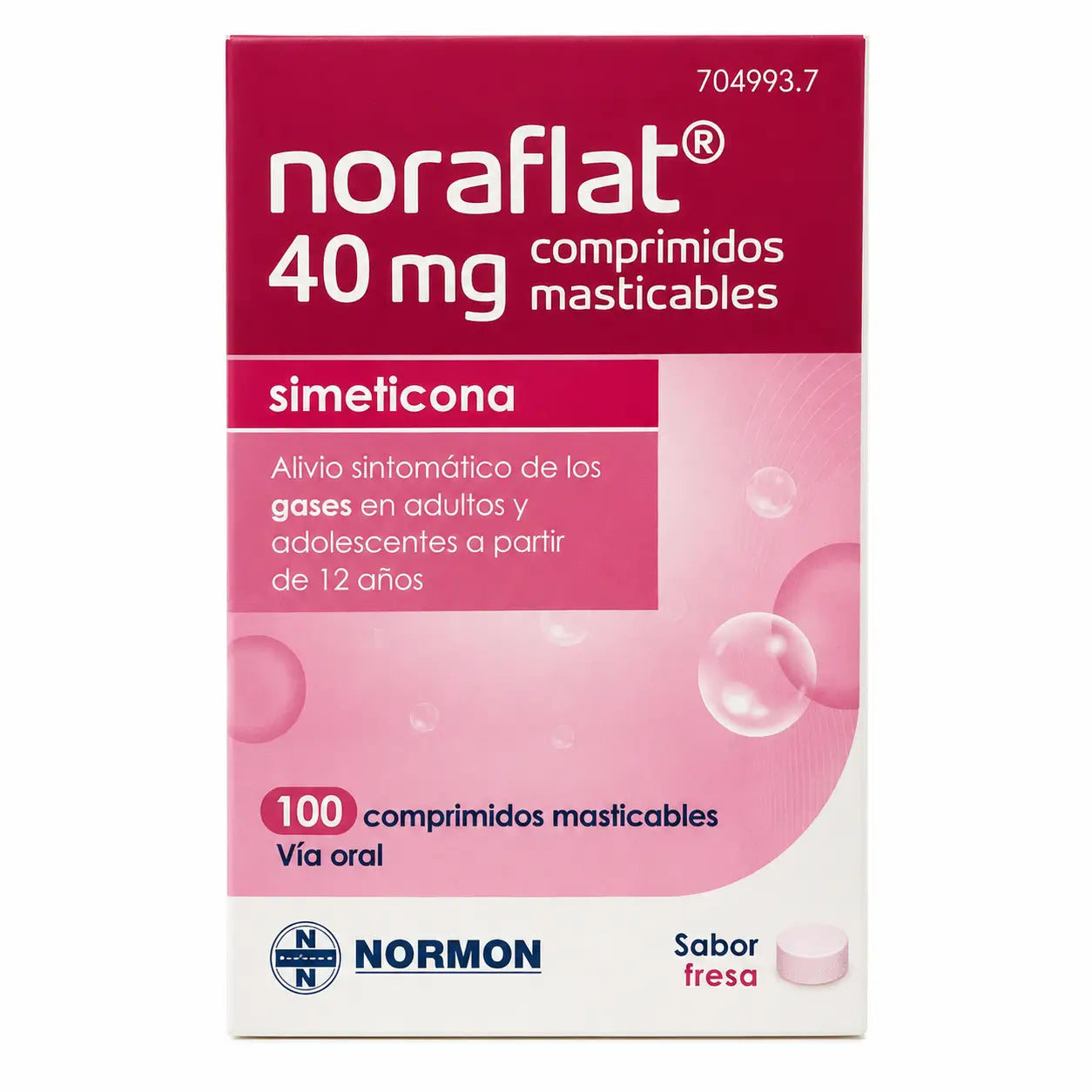 Simethicon Normon 40 mg, 100 Kautabletten