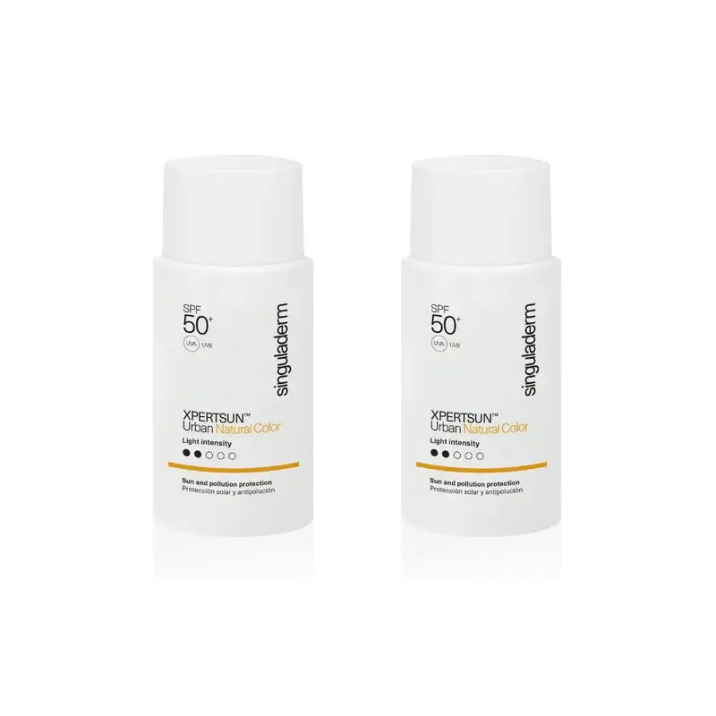 Singuladerm Xpertsun Spf50+ Urban Natural Farbe Lichtintensität, 2 Einheiten