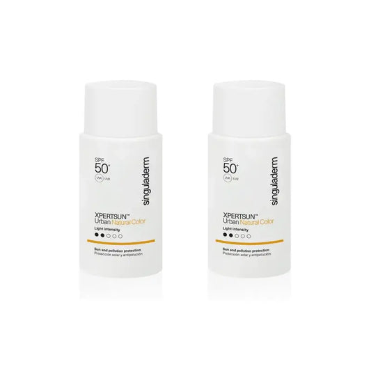 Singuladerm Xpertsun Spf50+ Urban Natural Farbe Lichtintensität, 2 Einheiten