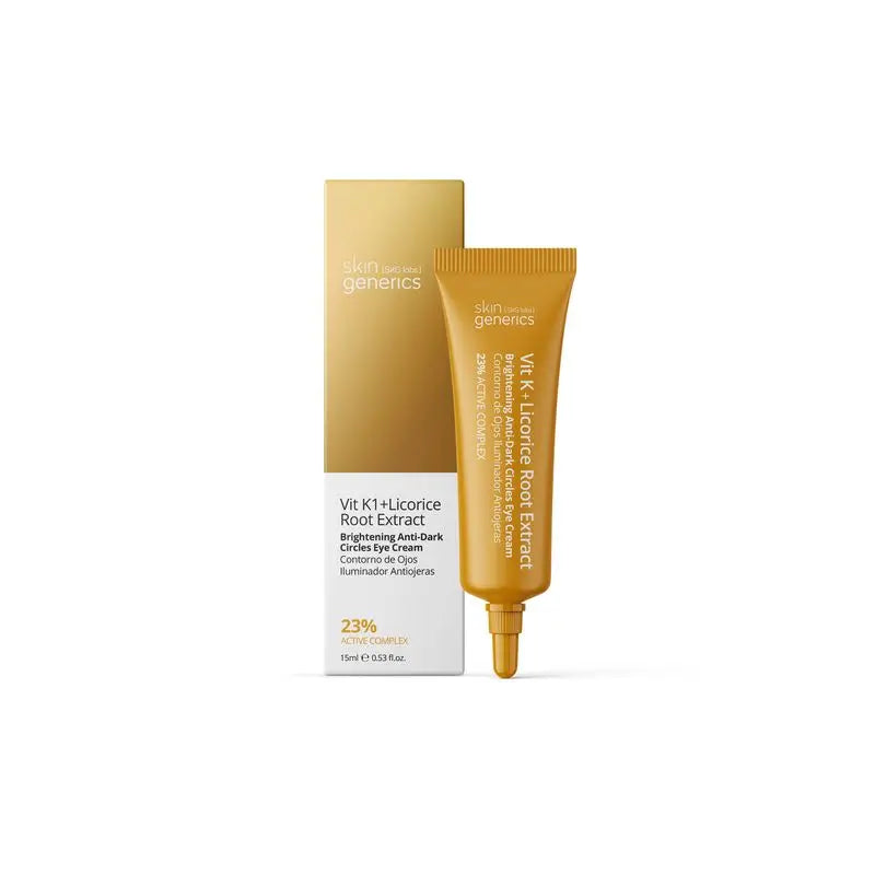 Skin Generics Vit K + Süßholzwurzelextrakt Aufhellende Augencreme gegen dunkle Augenringe, 15 ml