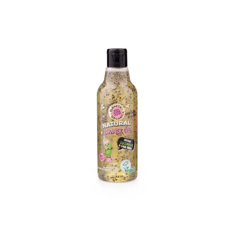 Skin Super Good Natural Bio-Duschgel mit Gurke und Basilikumsamen, 250 ml