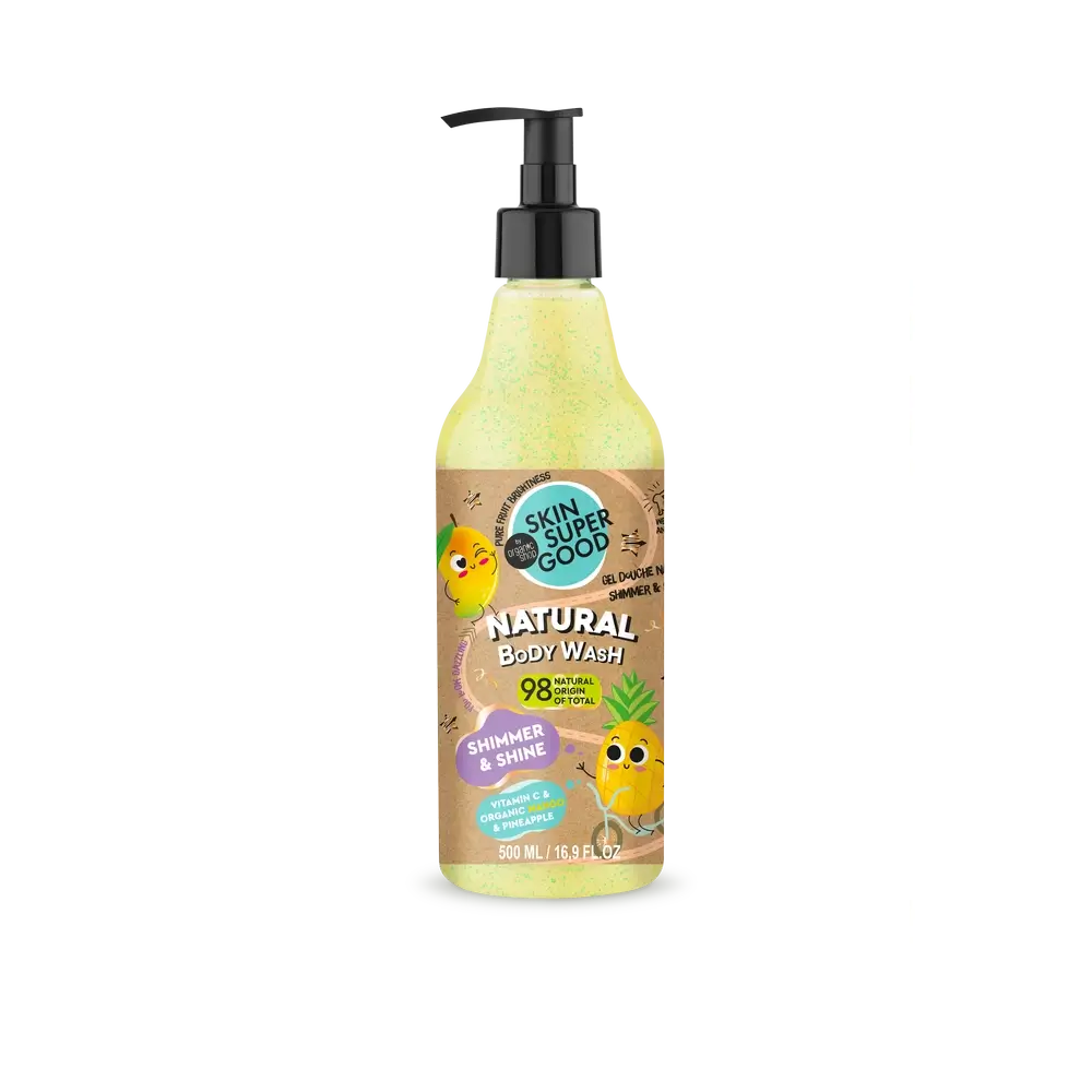 Skin Super Good Shimmer & Shine Natürliches Duschgel , 500 ml