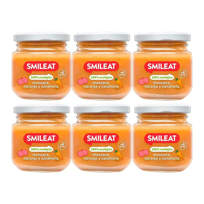 Smileat Apfel, Orange & Karotte Kleiner Kuchen, 6x130 Gr