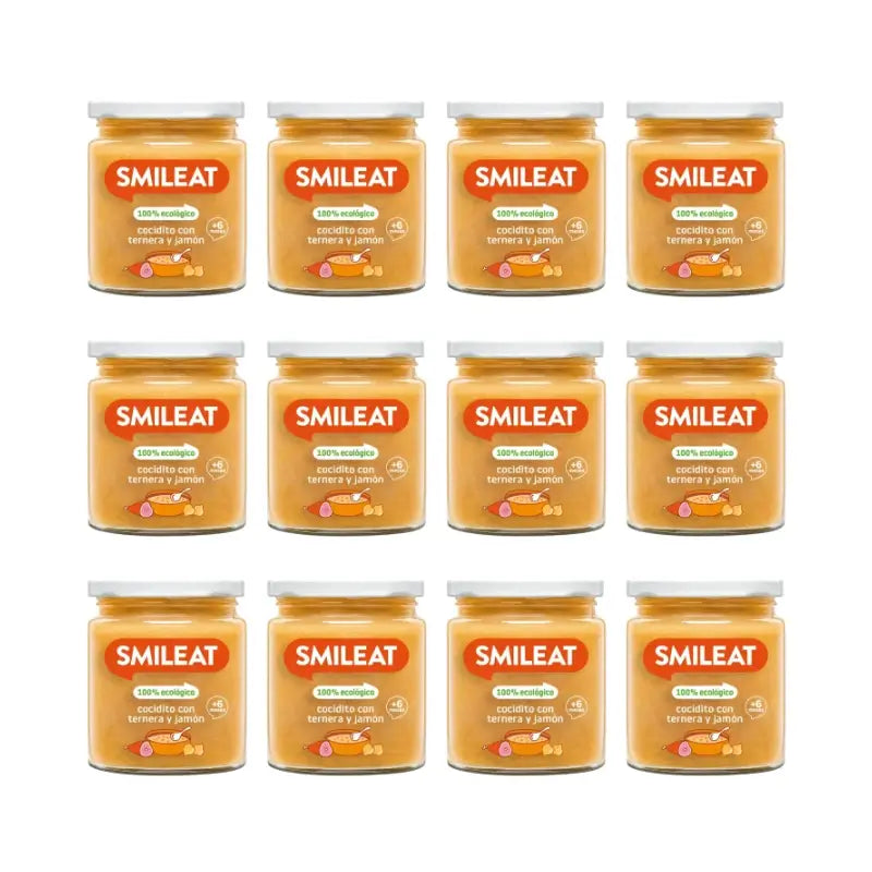 Smileat Gläschen „Cocidito“ mit Kalbfleisch und Schinken, 230 g, 12er-Pack
