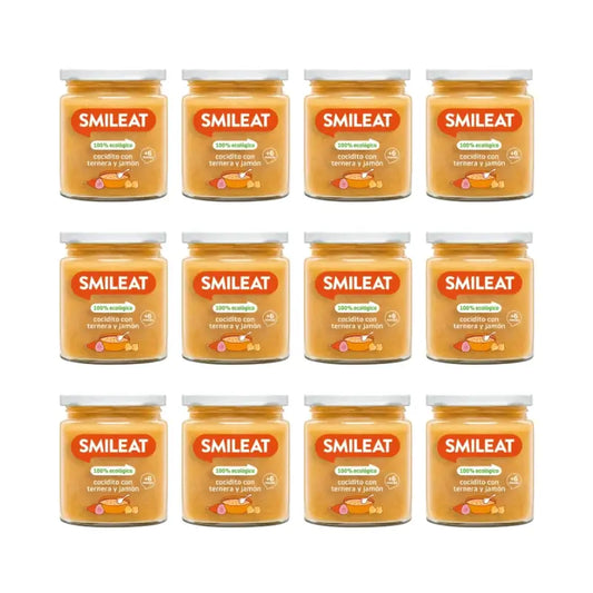 Smileat Gläschen „Cocidito“ mit Kalbfleisch und Schinken, 230 g, 12er-Pack