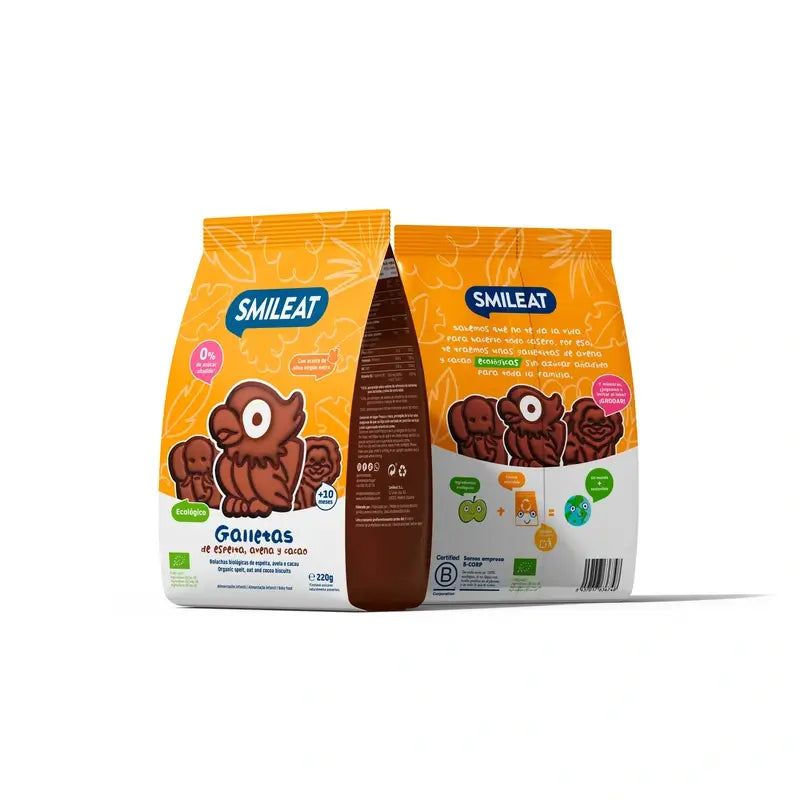 Smileat Kakao Eco Keks, 220 gr