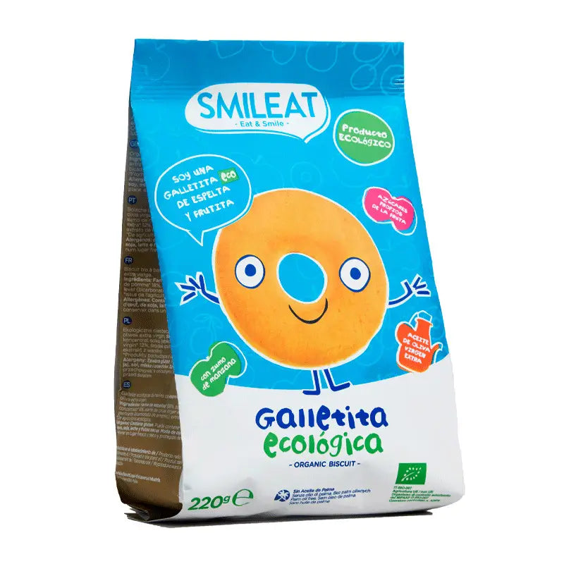 Smileat Spelt Apple Crackers, 220g