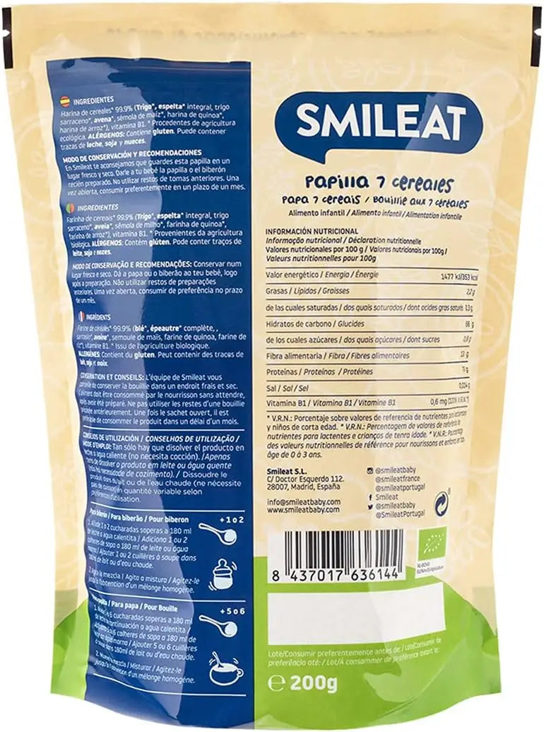 Smileat 7-Korn-Brei, Bio, 200 g