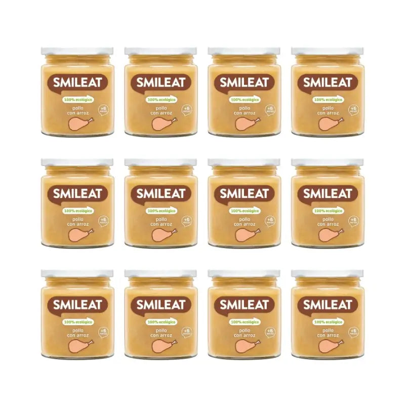 Smileat Gläschen „Hähnchen mit Reis“ 230 g, 12er-Pack