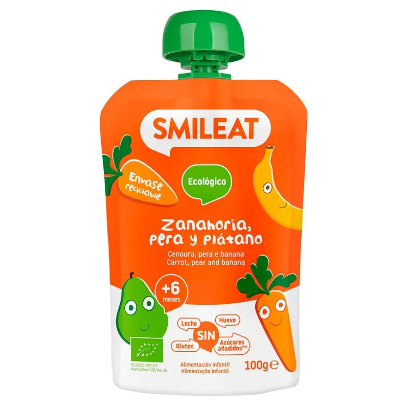 Smileat Birne, Karotte & Banane Beutel Eco , 100 g