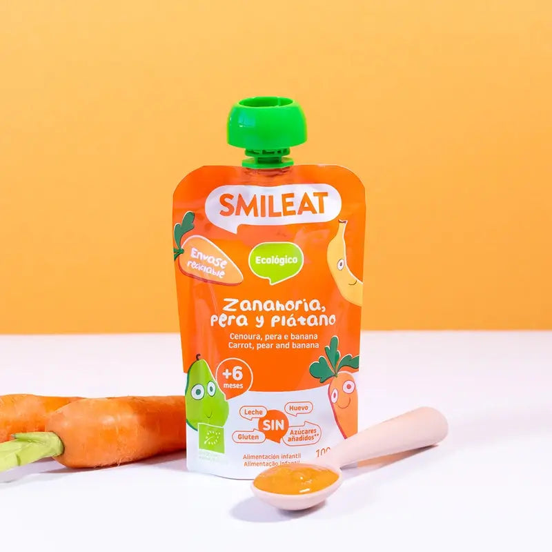 Smileat Birne, Karotte & Banane Beutel Eco , 100 g