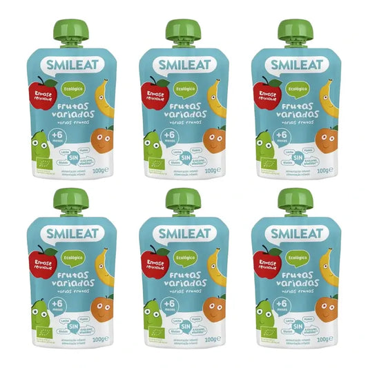 Smileat Pouch – Gemischte Früchte 100 g, 6er-Pack