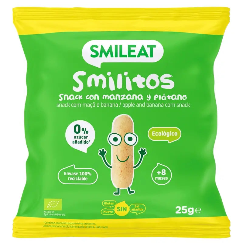 Smileat Smilito Snacks Apfel & Banane Eco Smileat , 25 Gramm