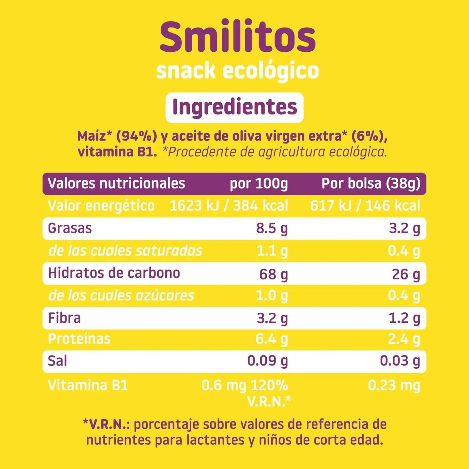 Smileat Smilitos Bio-Maiswürmer, 38 Gramm