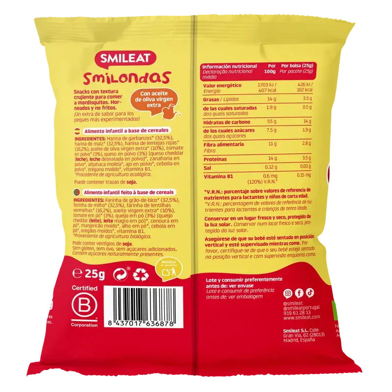 Smileat Tomaten-Käse-Smilondas , 25 gr ECO