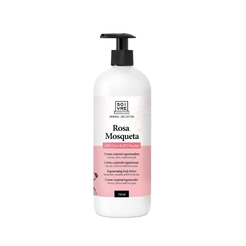 Soivre Bio-Körpercreme mit Wildrosenöl, 750 ml