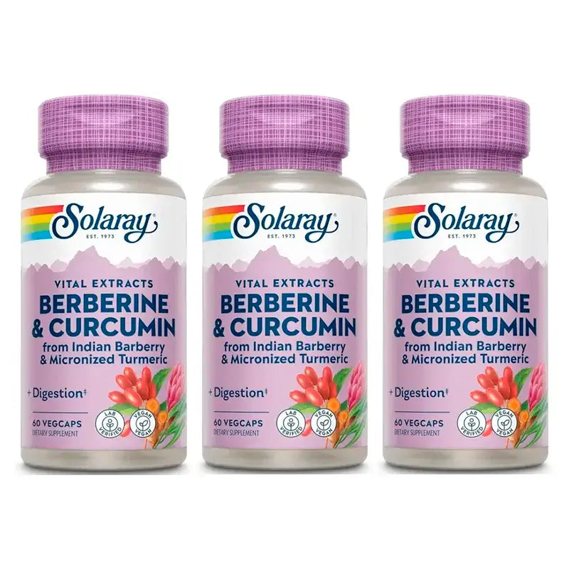 Solaray Berberin & Curcumin Pack 3 x 60 Kapseln