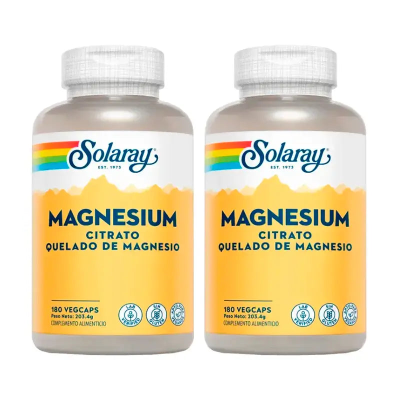 Solaray Magnesium-Zitrat-Packung 2 x 180 Kapseln