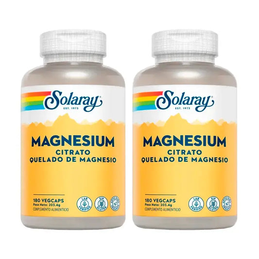 Solaray Magnesium-Zitrat-Packung 2 x 180 Kapseln