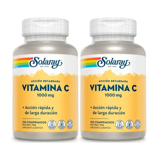 Solaray Vitamin C 1000 Mg, Packung 2 x 100 Comp.