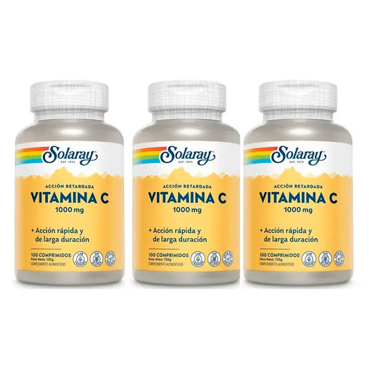Solaray Vitamin C 1000 Mg Packung 3 x 100 Comp.