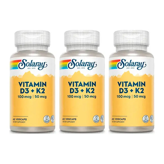 Solaray Vitamin D3 & K2 Pack 3 x 60 Kapseln