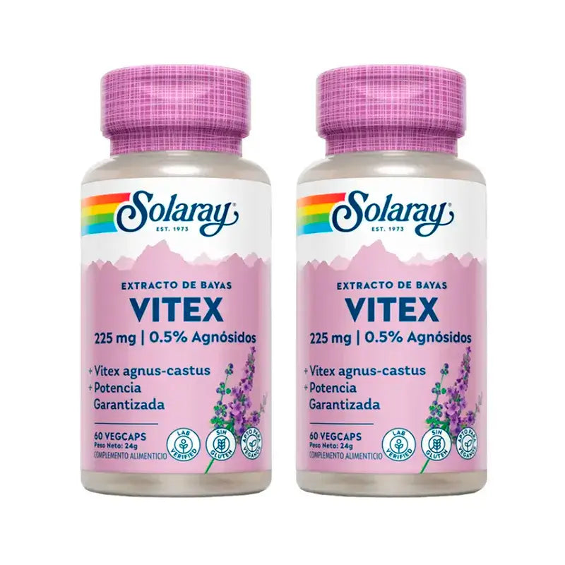 Solaray Vitex (Chasteberry) Packung 2 x 60 Kapseln